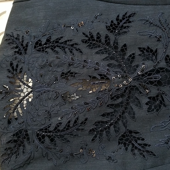 WORN ONCE Elie Tahari Sz 6 Cutout Beaded Back Blazer - Picture 4 of 4